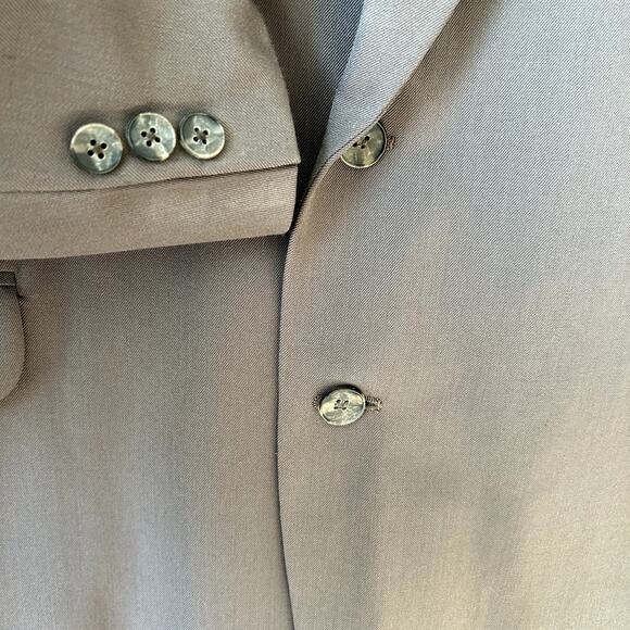 Vintage Hunt Valley 2-Piece Wool Suit Size 44 Brown Made in USA Sport Coat Pants - Picture 3 of 16